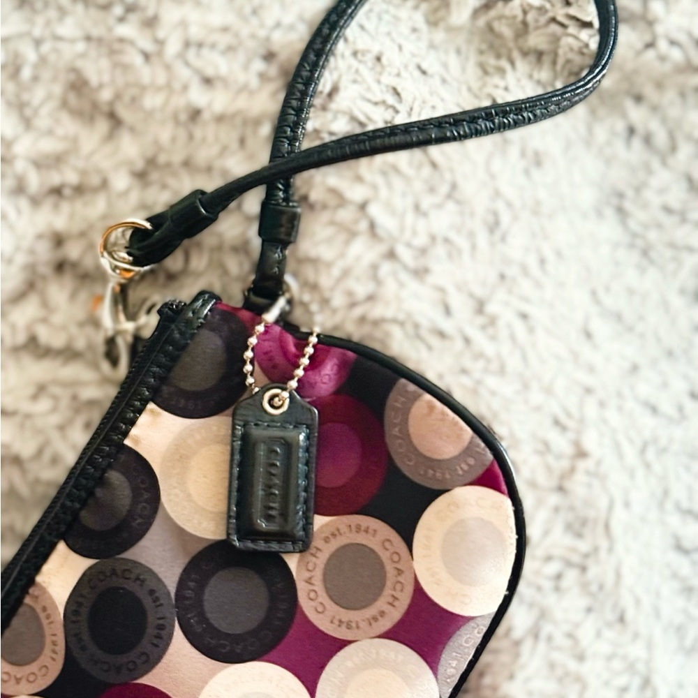 Coach Multicolor Circle Pattern Wristlet - image 2